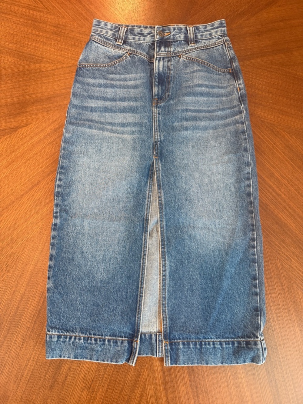 Bardot Blue Midi Denim Skirt